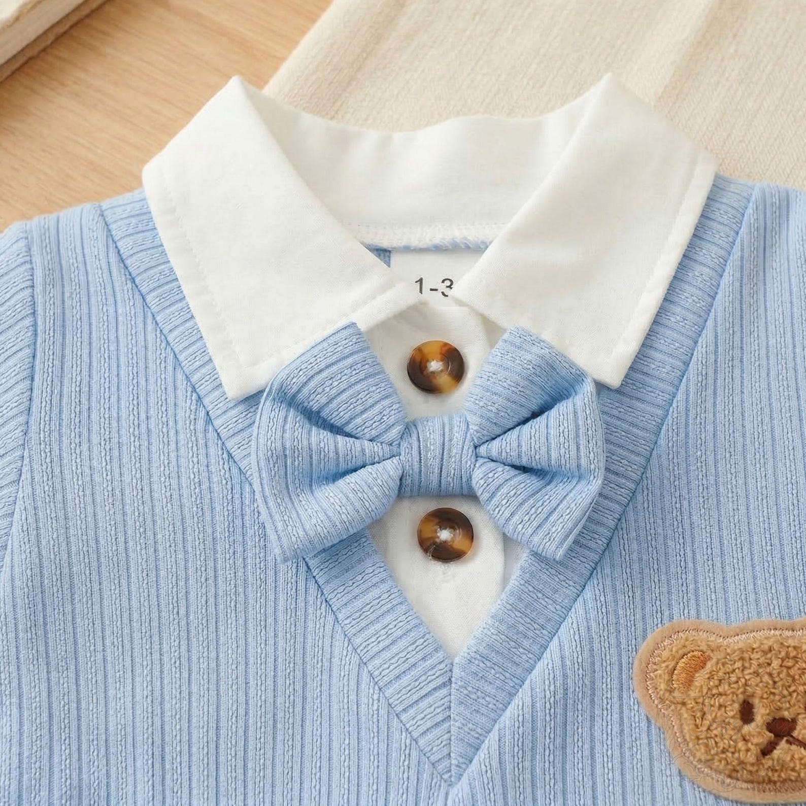 Gentleman Bowtie Baby Boy Romper - Dapper Summer Edition